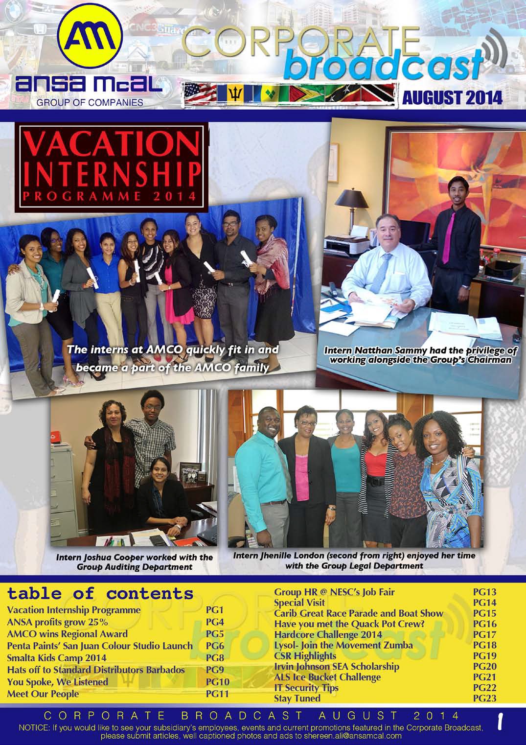 Corporate Broadcast - August 2014