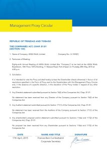 Management Proxy Circular